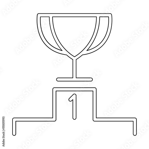 Trophy icon in line style