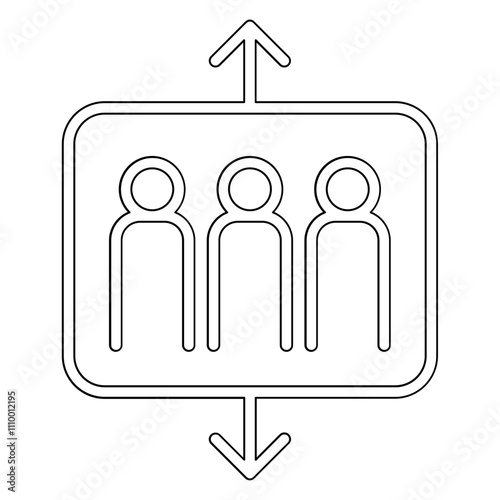 elevator icon in line style