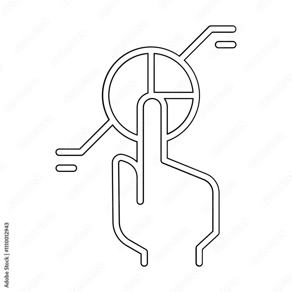 Data analysis icon in line style