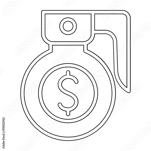 Business war icon in line style