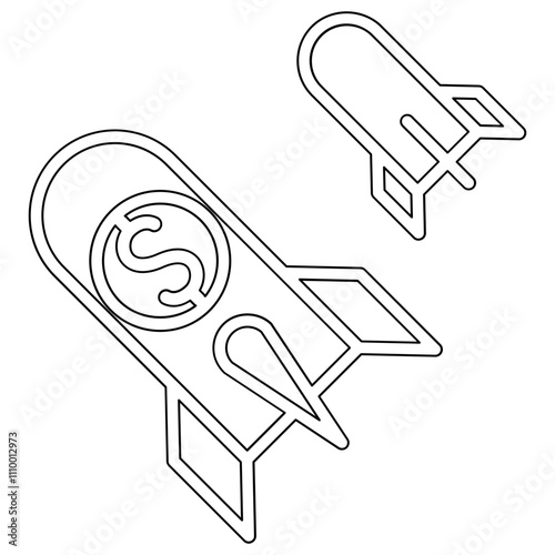 Business war icon in line style