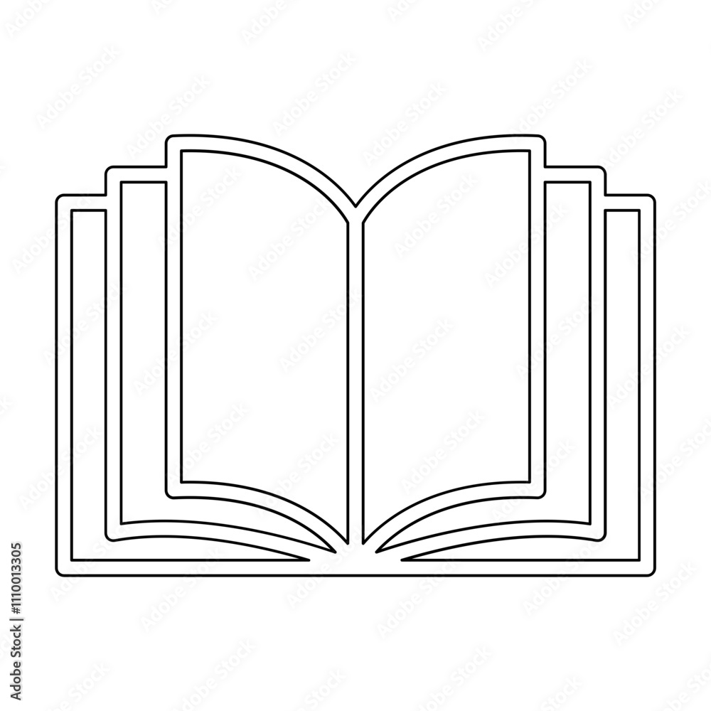 Book icon in line style Book icon in line style
