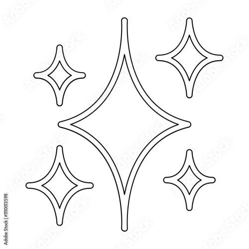 Firework icon in line style