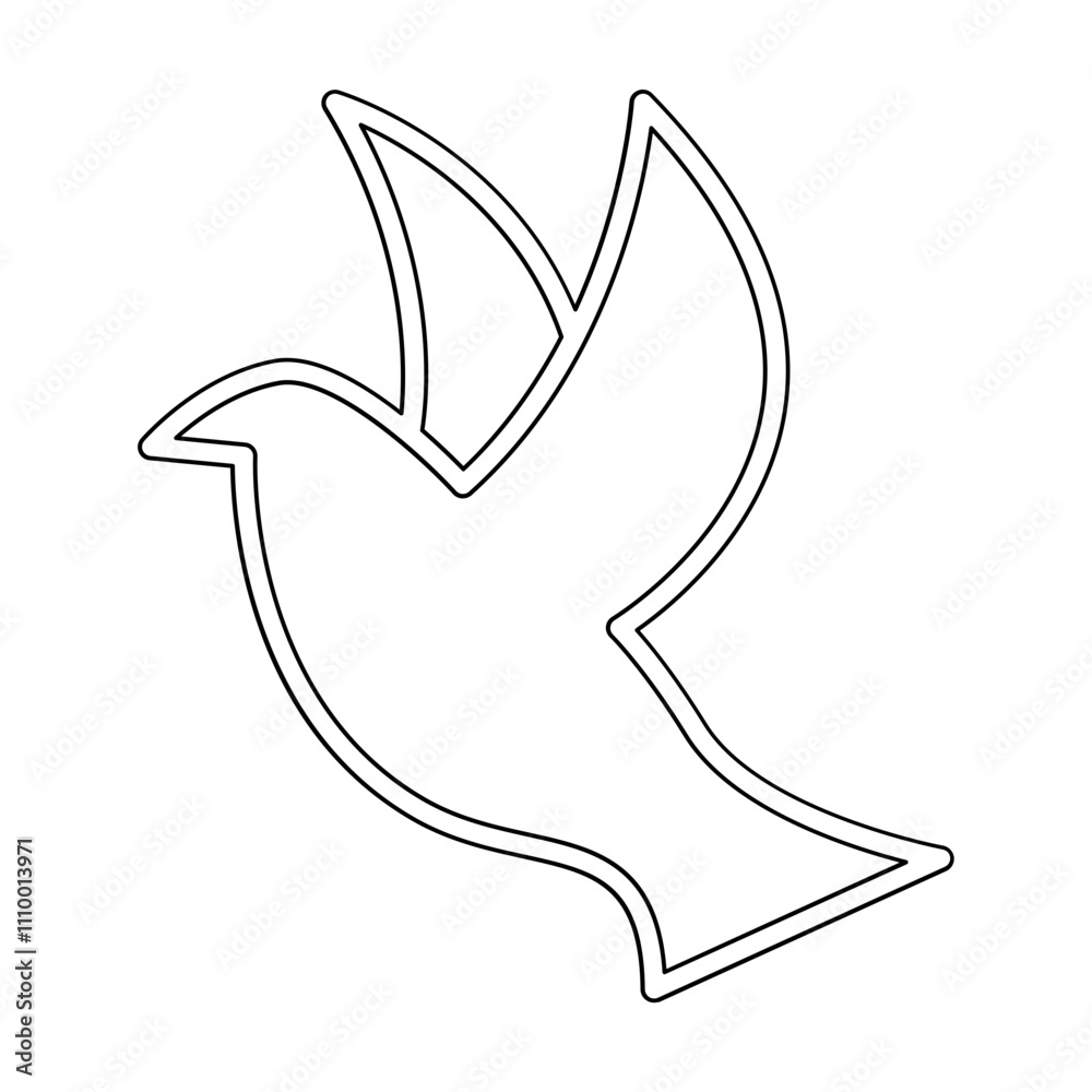 Dove icon in line style