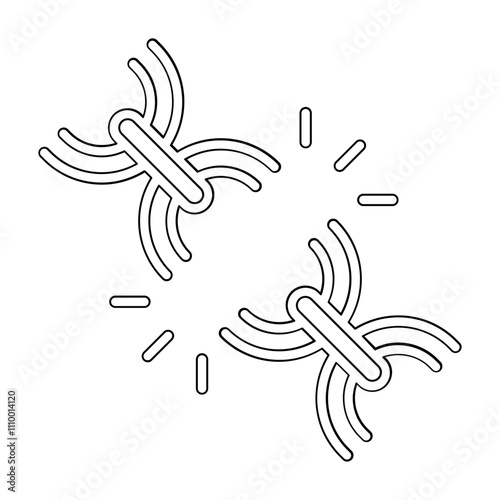 Unchain icon in line style