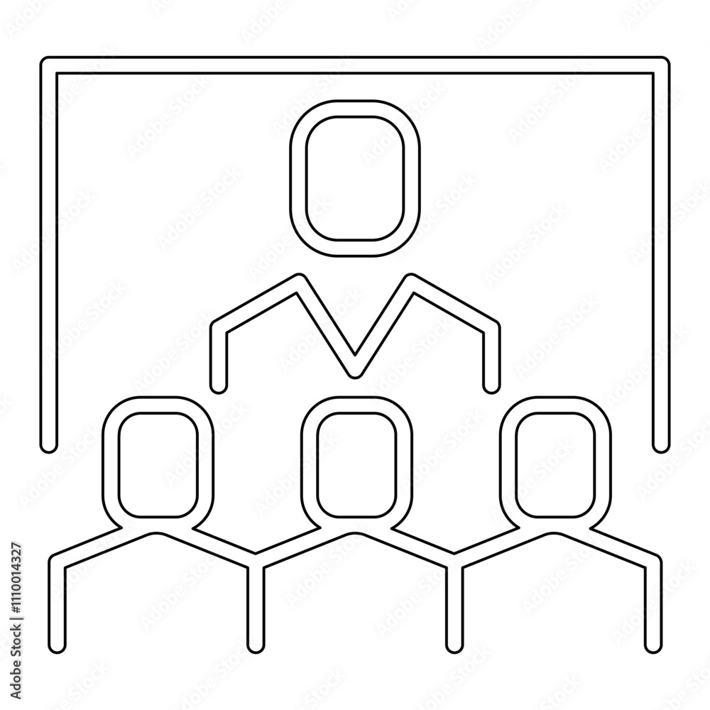 Conference ,meeting, seminar icon in line style