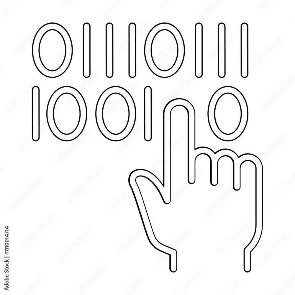 Obraz premium Data selection icon in line style