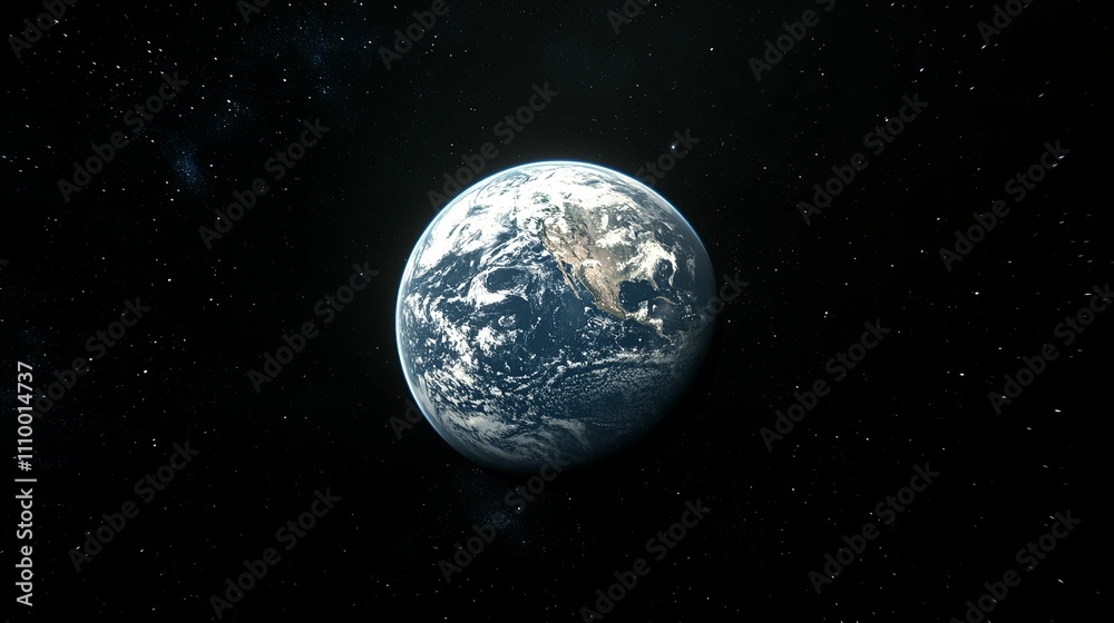 Earth Viewed From Space Showing North America Earth Viewed From Space Showing North America