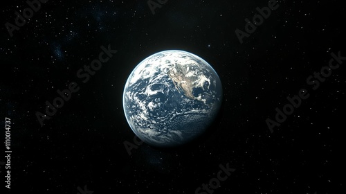 Earth Viewed From Space Showing North America