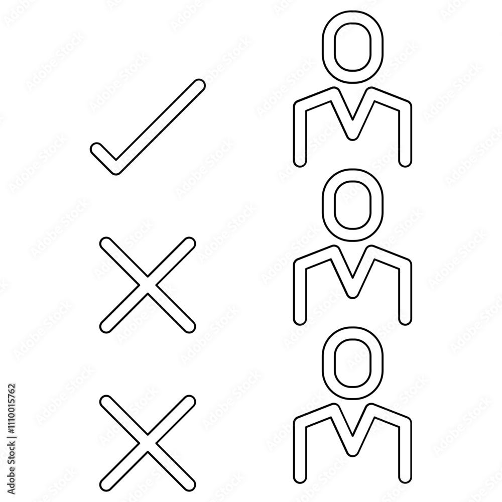 Recruitment icon in line style Recruitment icon in line style