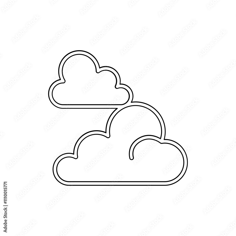 Cloud icon in line style Cloud icon in line style