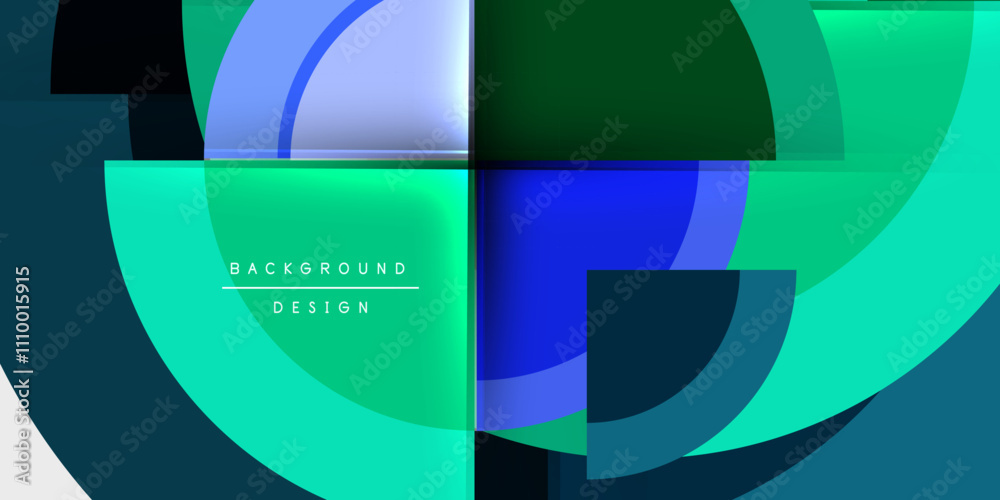 Circle and semi circle geometric background. Vector Illustration For Wallpaper, Banner, Background, Card, Book Illustration, landing page