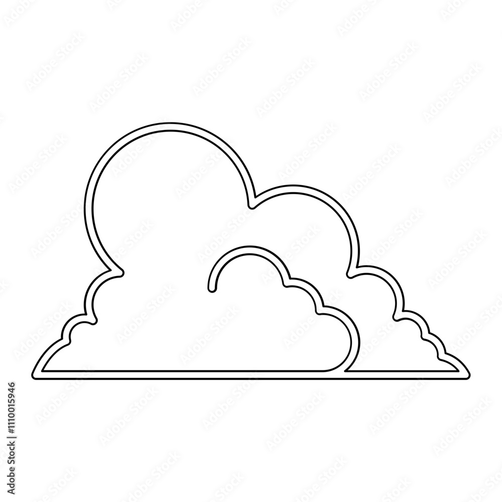 Fototapeta premium Cloud icon in line style