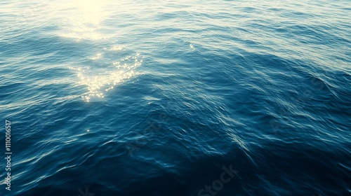 56.Sunlight Shining on the Surface and Under the Blue Ocean, Sea Wave, with Clean Waters in Summer Time