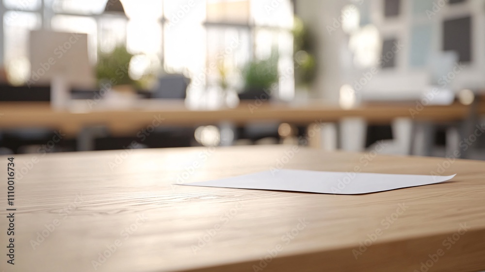 63.A sleek, light-colored wooden office table with a smooth surface, sitting in a modern office environment. A few scattered papers lie on the tabletop, reflecting the clean and minimalistic 63.A sleek, light-colored wooden office table with a smooth surface, sitting in a modern office environment. A few scattered papers lie on the tabletop, reflecting the clean and minimalistic