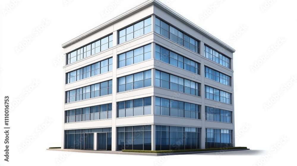 Modern Building Facade with Bright Angled View Modern Building Facade with Bright Angled View