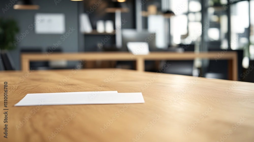 63.A sleek, light-colored wooden office table with a smooth surface, sitting in a modern office environment. A few scattered papers lie on the tabletop, reflecting the clean and minimalistic 63.A sleek, light-colored wooden office table with a smooth surface, sitting in a modern office environment. A few scattered papers lie on the tabletop, reflecting the clean and minimalistic