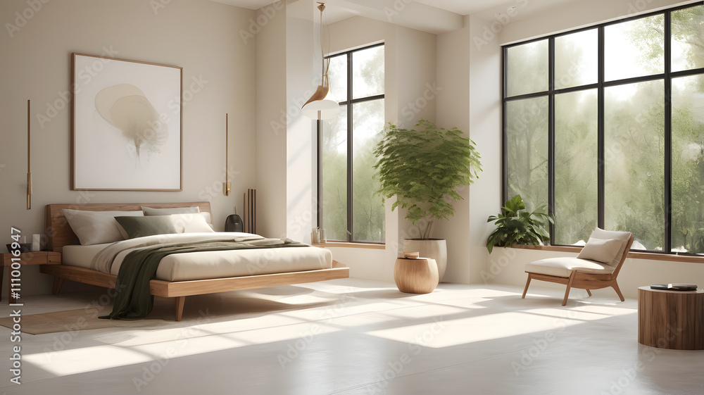 Fototapeta premium minimalist modern living room13