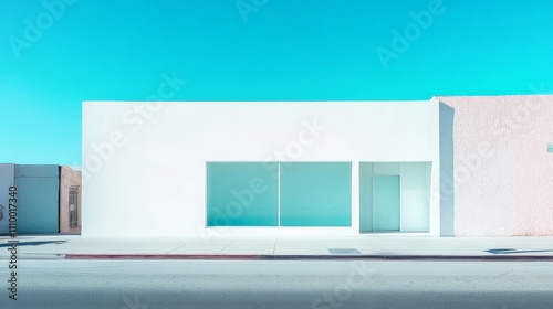 Modern Minimalist Commercial Building Side View