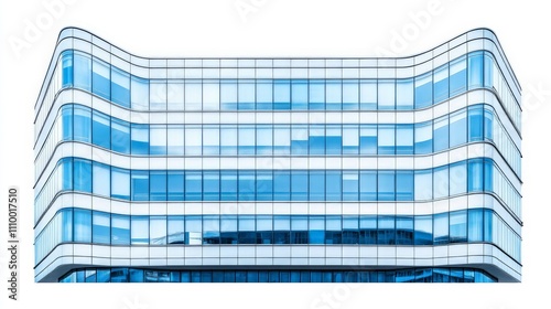 Modern Office Building with Large Glass Windows