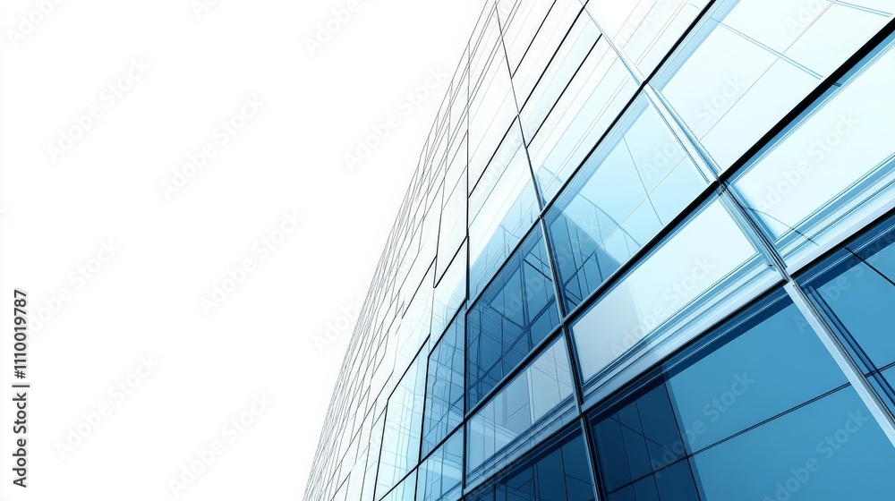Bright Angled View of Modern Building Facade Bright Angled View of Modern Building Facade