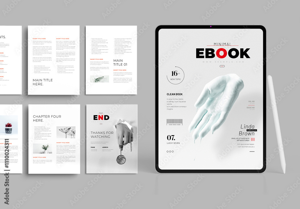 Minimal Ebook Template Stock Template | Adobe Stock