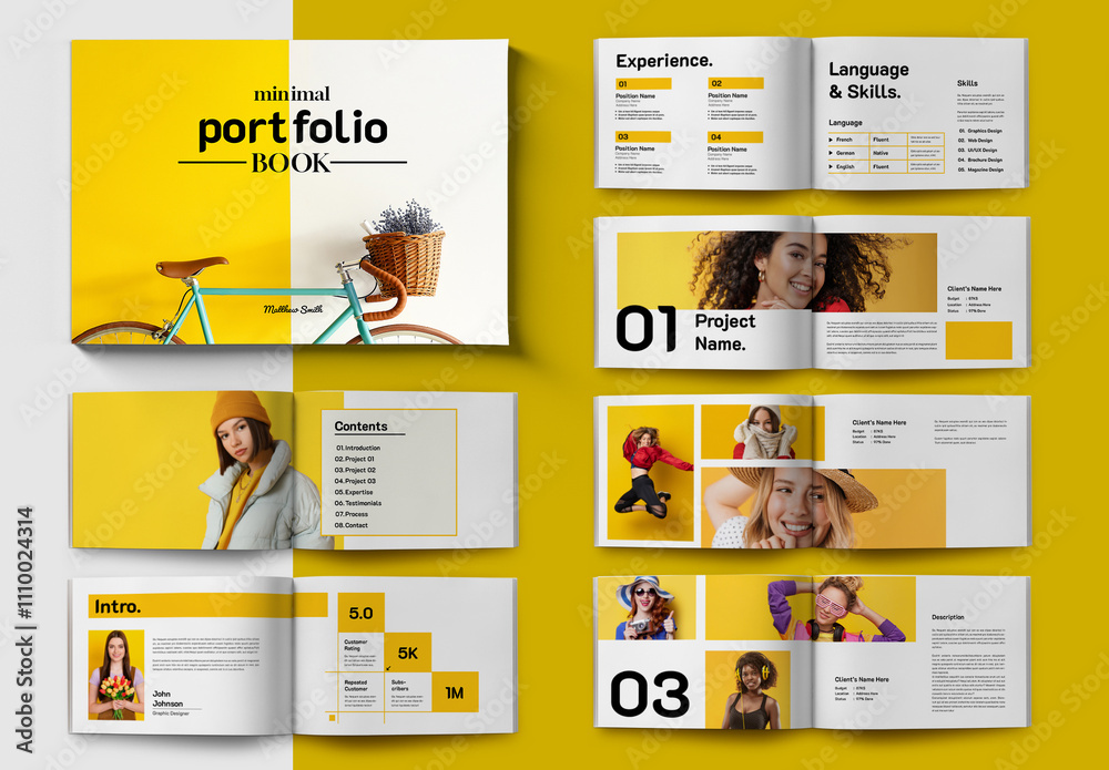 Minimal Portfolio Book Stock Template | Adobe Stock