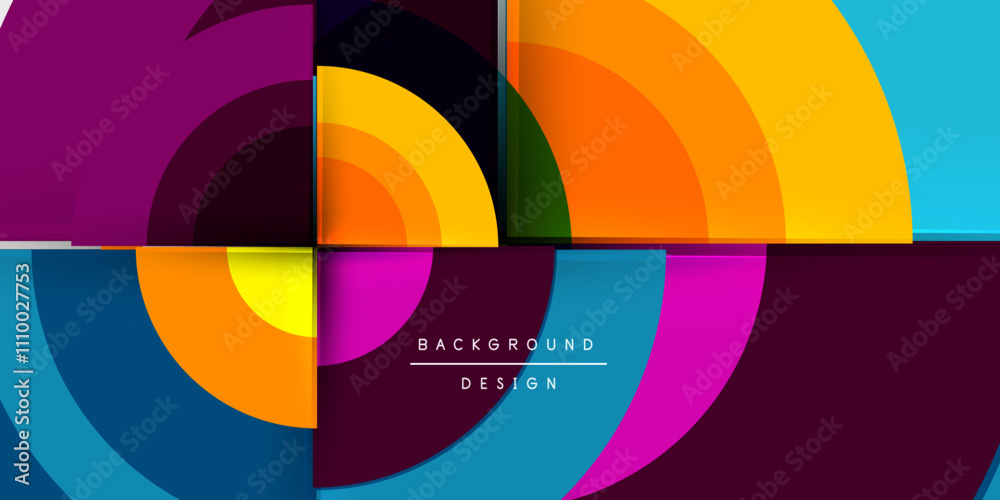 Techno circles and semi circles. Vector Illustration For Wallpaper, Banner, Background, Card, Book Illustration, landing page Techno circles and semi circles. Vector Illustration For Wallpaper, Banner, Background, Card, Book Illustration, landing page