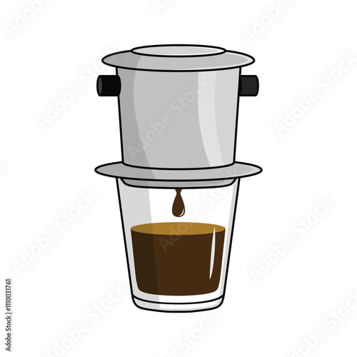 Vietnam drip coffee vector design