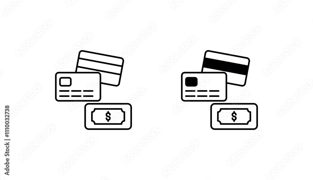 Credit Card icon design with white background stock illustration Credit Card icon design with white background stock illustration