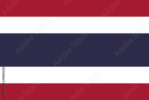 Free Download thailand national simple flag, thai state flag vector illustration - GFXLoad