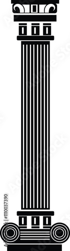 Antique columns silhouettes vector set