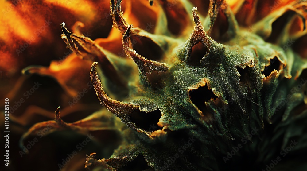 Dried Sunflower Head Close Up Detailed Texture Dried Sunflower Head Close Up Detailed Texture
