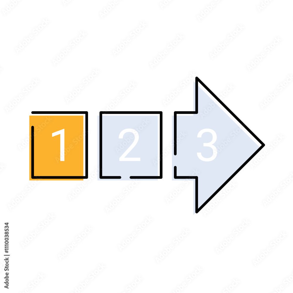 Timeline – Steps Representing Progress and Milestones