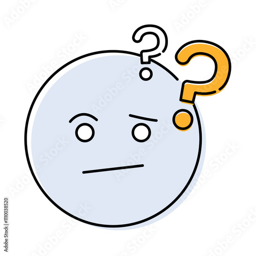 Wondering – Thinking Face Representing Curiosity and Reflection