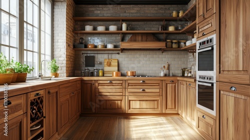 Rustic Wooden Kitchen Interior Design