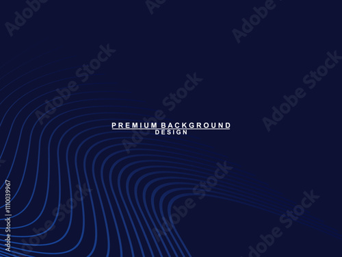 Premium background design with dark blue luxury motif. Vector horizontal template, for digital lux business banners, contemporary formal invitations, luxury vouchers, gift certificates, etc.