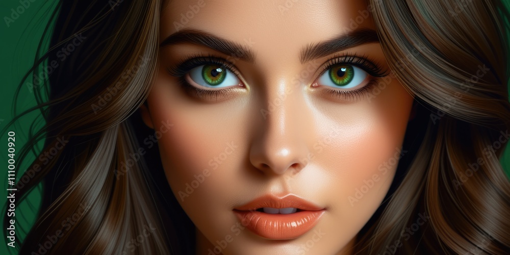 custom made wallpaper toronto digitalCaptivating beauty of a woman with green eyes and soft brown hair