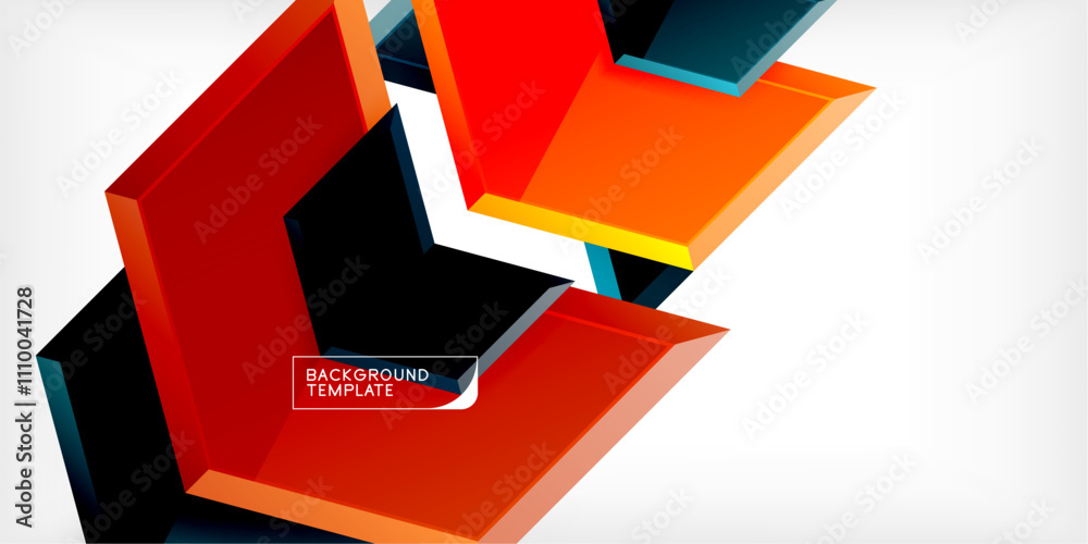 Vector 3d arrow techno design template Vector 3d arrow techno design template