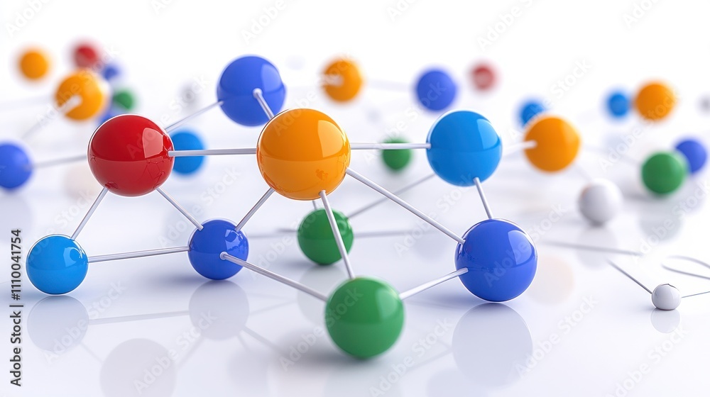 Vibrant Social Media Network Illustration with Connected Figures and Lines Vibrant Social Media Network Illustration with Connected Figures and Lines