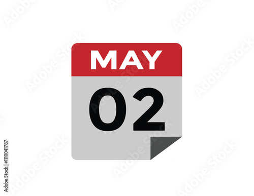  May 2 calendar icon Date Month calendar icon vector illustration