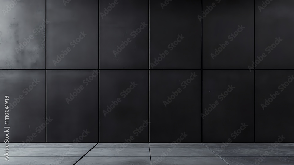Minimalist black wall design for modern spaces.