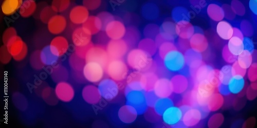 A hazy backdrop of vibrant pink and blue bokeh circles, creating a soft and ethereal ambiance.