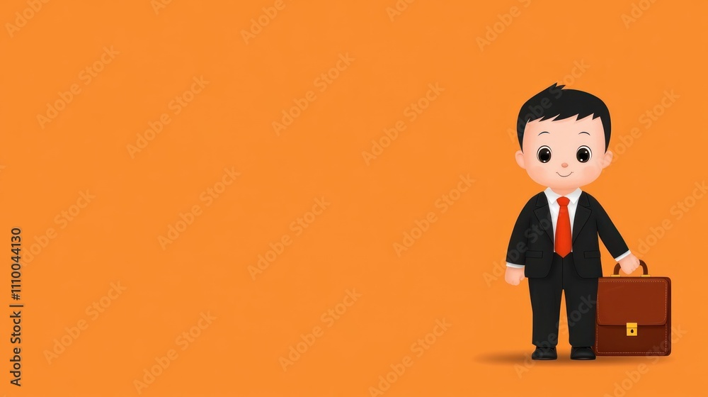 Confident Baby Businessman Illustration Confident Baby Businessman Illustration