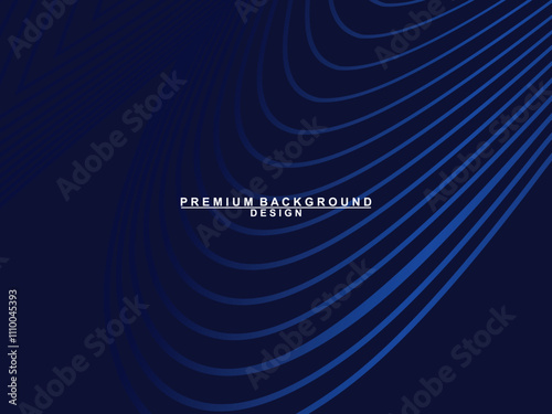 Premium background design with dark blue luxury motif. Vector horizontal template, for digital lux business banners, contemporary formal invitations, luxury vouchers, gift certificates, etc.