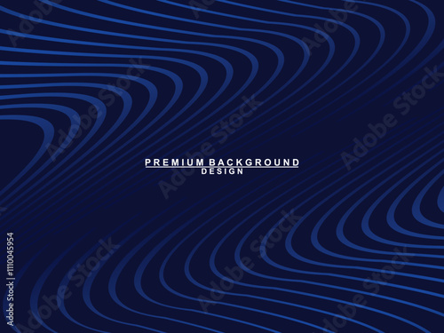 Premium background design with dark blue luxury motif. Vector horizontal template, for digital lux business banners, contemporary formal invitations, luxury vouchers, gift certificates, etc.