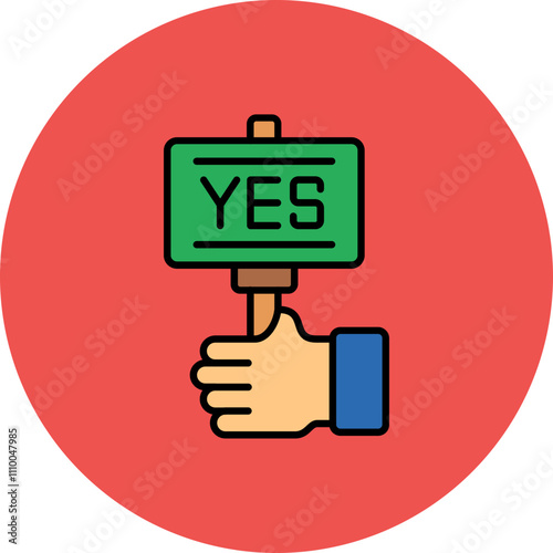 Vote Yes Icon