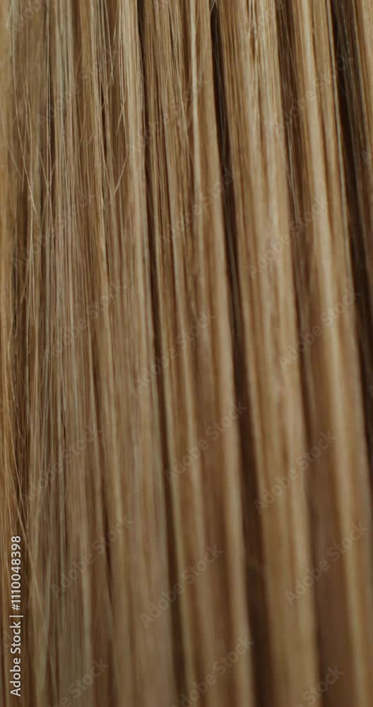 A woman combs her hair. Close-up of hair, rear view, unrecognizable person. Studio video A woman combs her hair. Close-up of hair, rear view, unrecognizable person. Studio video