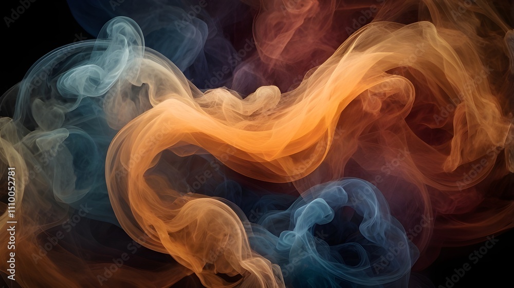 Layers of colorful smoke curling and twisting into mesmerizing patterns, bathed in otherworldly lighting, with subtle hues reflecting off their curves. --ar 3:2 --v 4 Layers of colorful smoke curling and twisting into mesmerizing patterns, bathed in otherworldly lighting, with subtle hues reflecting off their curves. --ar 3:2 --v 4