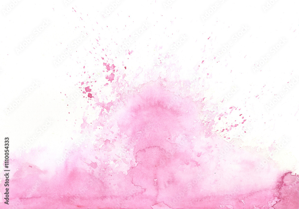 Aquarell, pink rosa mit Textfreiraum Aquarell, pink rosa mit Textfreiraum